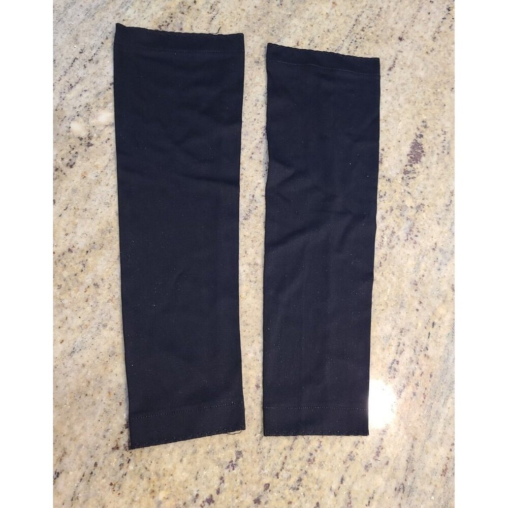 Vintage Womens Size S Rayon Black Fingerless Handless Gloves 13"